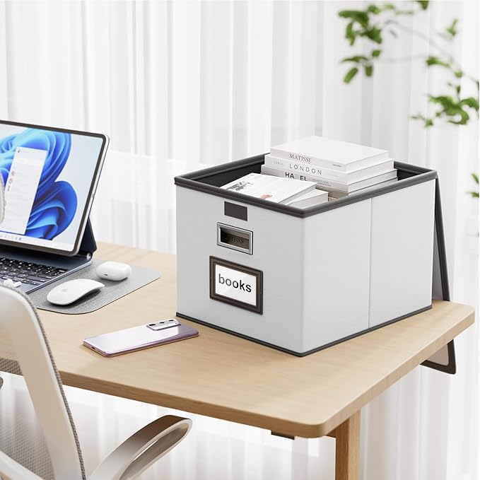 Huolewa Portable Leather File Organizer Boxes - Image 2