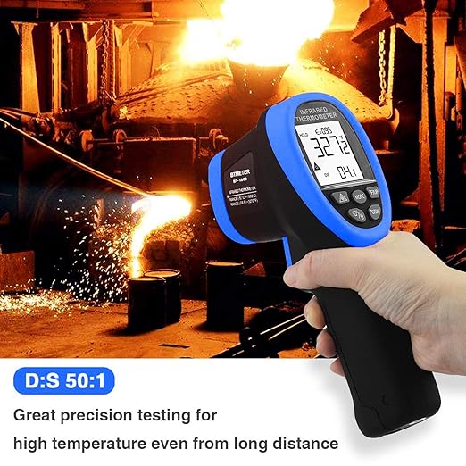 BTMETER BT-1800 Non Contact Pyrometer High Temperature Infrared Thermometer Gun - Image 4