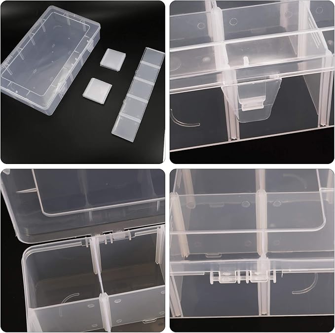 2 Pack 15 Grids Clear Plastic Organizer Box - Image 8
