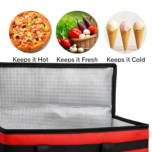 Premium Insulated Food Delivery Bag 23x14x15 inches Waterproof Catering Supply - Image 6