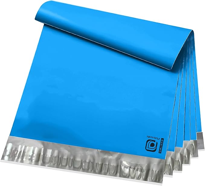 POLYSELLS 200 pcs 12x15.5 Inches Blue Poly Mailers Shipping Envelopes, Strong by POLYSELLS
