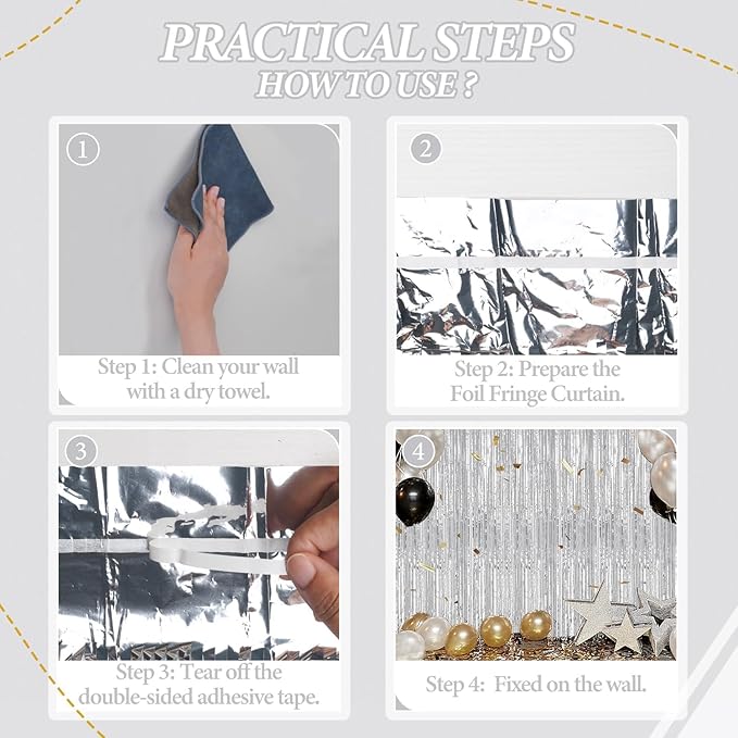 3 Pack Foil Fringe Backdrop - Image 2