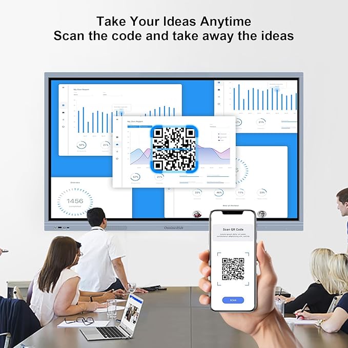 55'' Smart Board, 8+256 GB Interactive Whiteboard, 4K Electronic Digital - Image 6