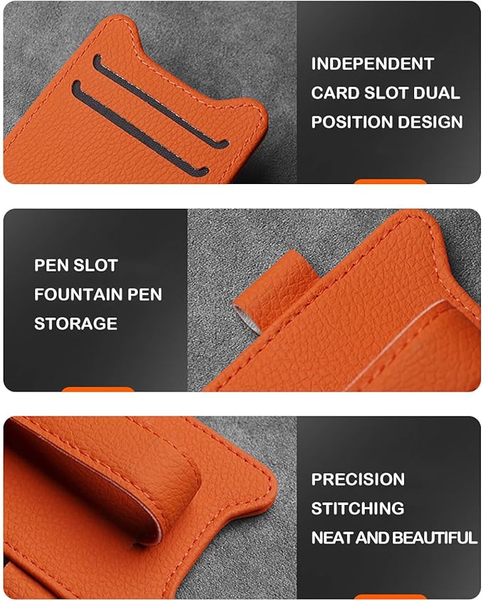 Sunglasses Holder for Car Visor, Magnetic Leather Glasses Eyeglass Clip - Image 6