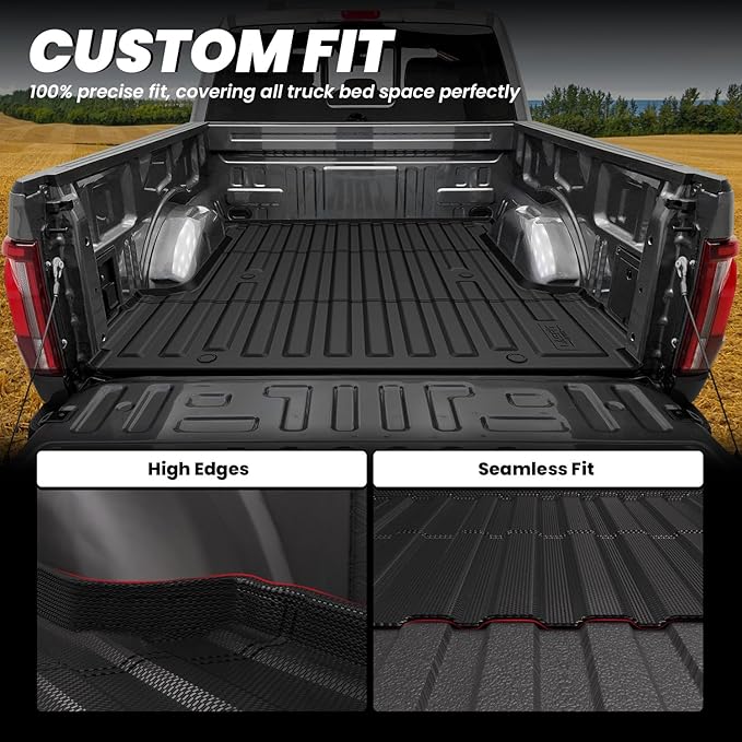 LASFIT 5.5ft Bed Mat for Ford F-150 | F150 Lightning 2026 2025 2024 67.1" Bed - Image 4