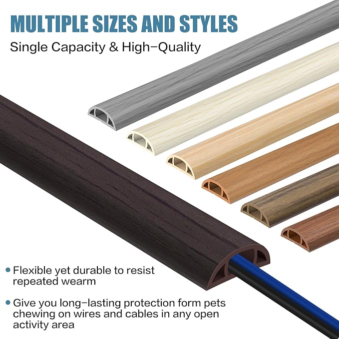 Floor Cord Covers for Wires 20FT Cable Hider Wire Cover Self Adhesive Cord - Image 6
