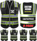 BeautyWill ANSI Certified Custom Logo Safety Vest 8-Pockets Class2 High by BeautyWill