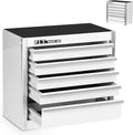 P.I.T. Mini White Tool Box, Portable 5-Drawer Micro Roll Cab Steel Stackable by PIT