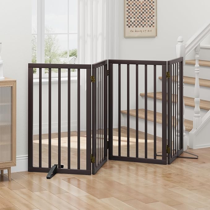 Dog Gates for Doorways, Tall Dog Gate Indoor, Foldable Pet Gates for Doorways - Image 4
