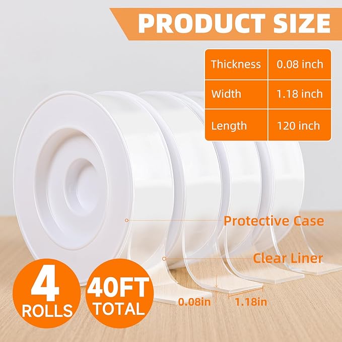 Deli Double Sided Tape Heavy Duty, Nano Tape, Double Sided Mounting Tape - Image 2