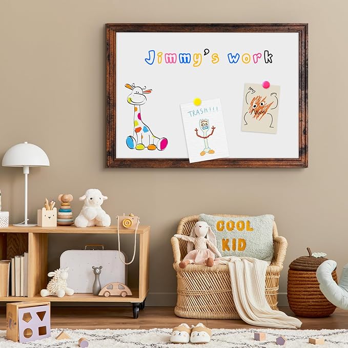 4 THOUGHT Dry Erase Board, 8 Magnets 4 Markers 1 Eraser - Image 8
