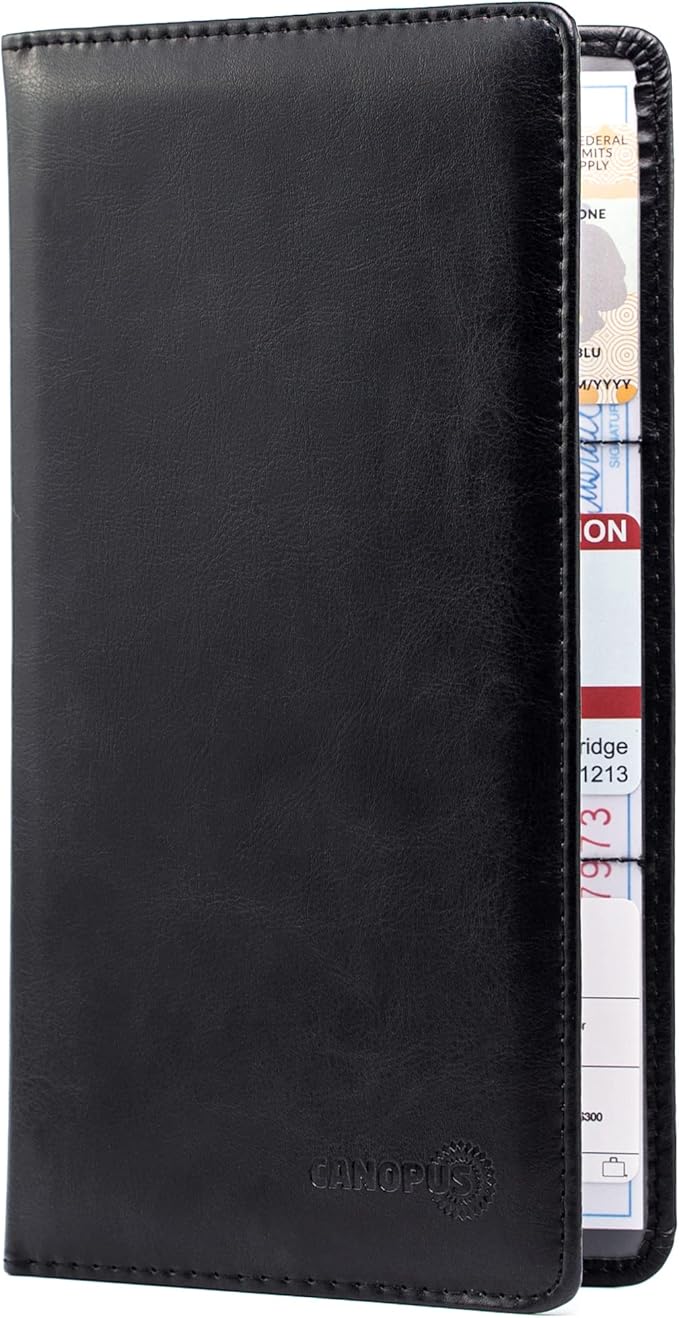 CANOPUS Car Registration and Insurance Holder, PU Leather Card Holder, Vehicle by CANOPUS