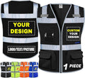 BeautyWill Custom Logo Safety Vest Class 2 High Visibility Reflective Vest by BeautyWill