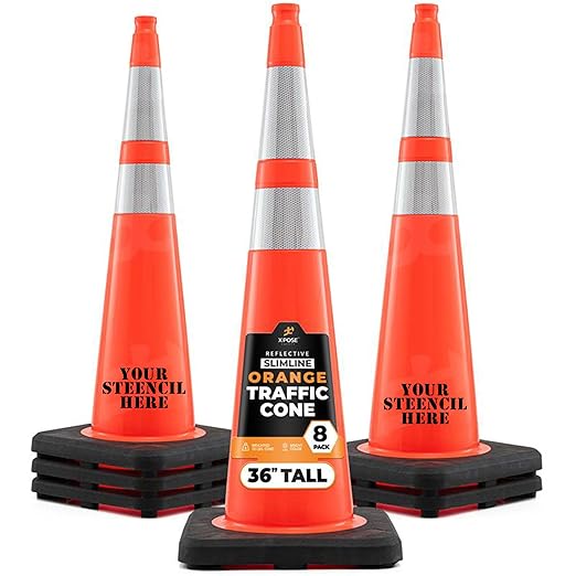 Xpose Safety 36 Inch Orange Slim Line Traffic Cones by XposeSafety