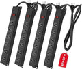 4Pack Metal Wall Mount Power Strip, Mountable Power Outlet by HHSOET