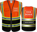BeautyWill Custom Safety Vest Customized Logo Mesh Vest Class2 High Visibility by BeautyWill