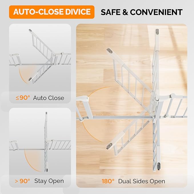 Bonnlo 120-Inch Wide Metal Baby Safety Fence/Play Yard Adjustable Fireplace - Image 3