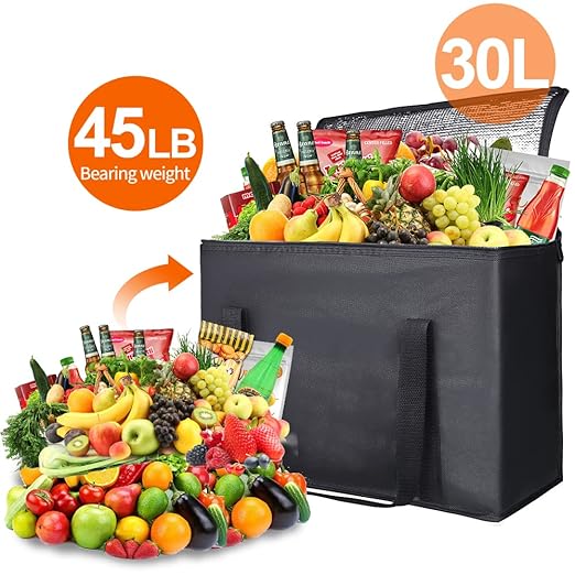 Bodaon 3-Pack Insulated Reusable Grocery Shopping Bag, X-Large Frozen Food Cold - Image 4