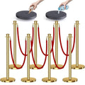 kaiyomi 8Pcs Stanchions with Red Velvet Ropes Set, 5 Feet Velvet Ropes and by KaiyomiCrowdControlSeries