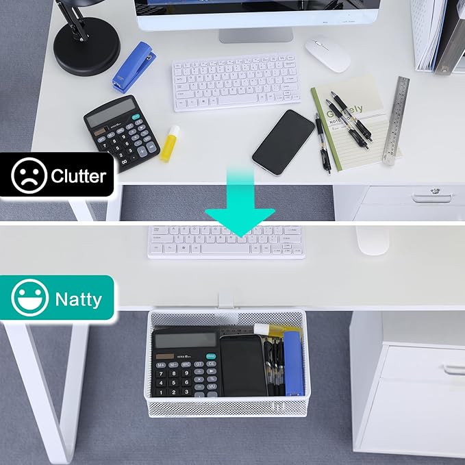 Clip-on Drawer organizers, desk organizer, can be clipped around the table to - Image 3