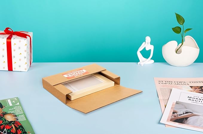 50 Pack 9x6x1.3 inch Corrugated Cardboard Boxes - Image 3