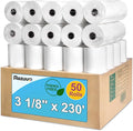 3 1/8 x 230 Thermal Paper Rolls, BPA BPS Phenol Free by Razuvo