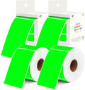 PARLAIM 3x5 inch Rectangle Color Code Stickers, Fluorescent Green by PARLAIM