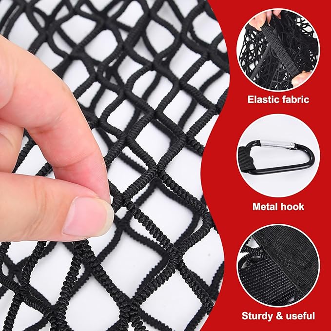 Cargo Net, 47x47 Inch High Elastic Polyester Cargo Netting - Image 5