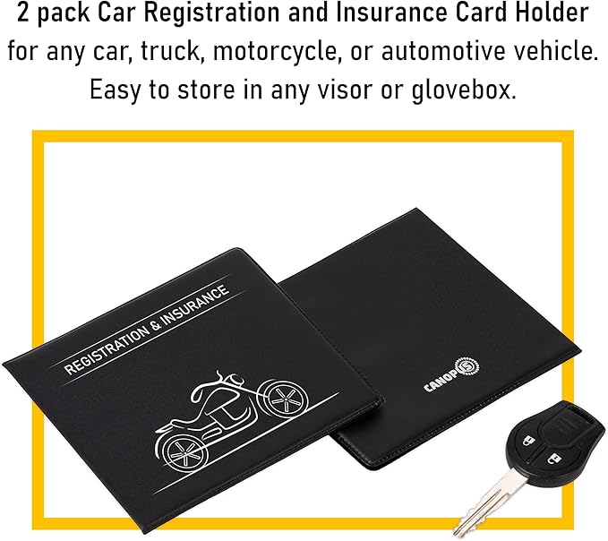 CANOPUS Car Registration and Insurance Holder, Car Document Holder, Vehicle - Image 2