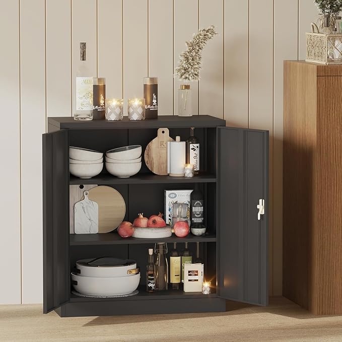 GAOMON Metal Storage Cabinet, Heavy Duty Steel Cabinet - Image 2