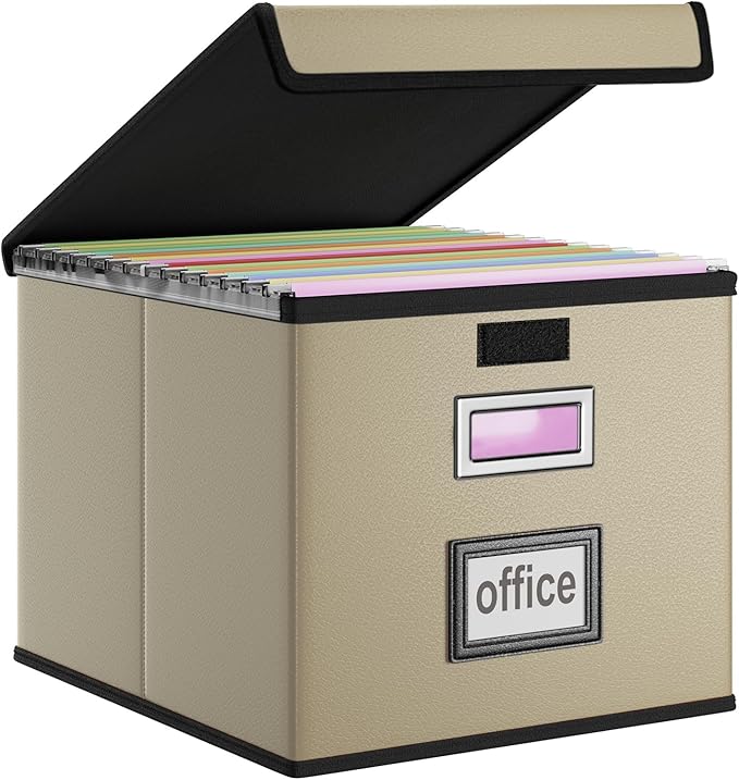 Huolewa Faux Leather File Organizer Box by Huolewa