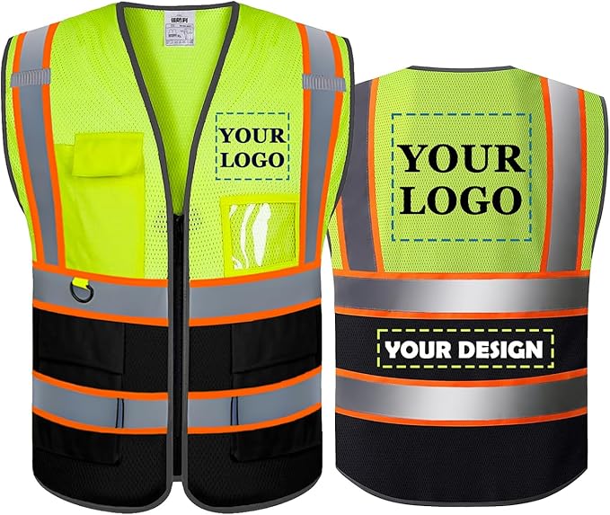 BeautyWill Custom Mesh Safety Vest Customized Logo Class2 High Visibility by BeautyWill
