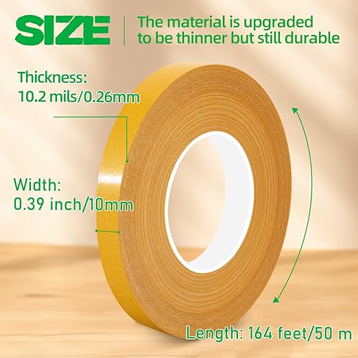 CHENYA 0.39" X 164 Ft, Double Sided Tape Heavy Duty, High Tack Strong Wall - Image 2