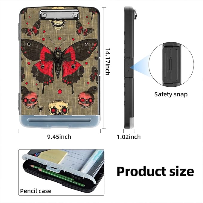 Clipboard with Storage Box & Pen Holder, Heavy Duty Clip Boards 8.5x11 - Image 2