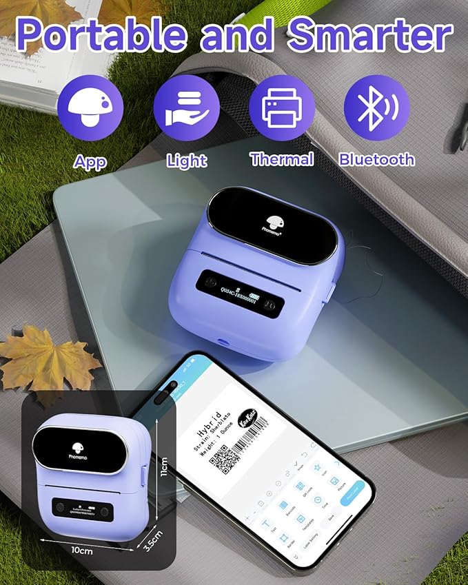 Phomemo M220 Label Maker, Small Business, Portable Wireless Printer - Image 9
