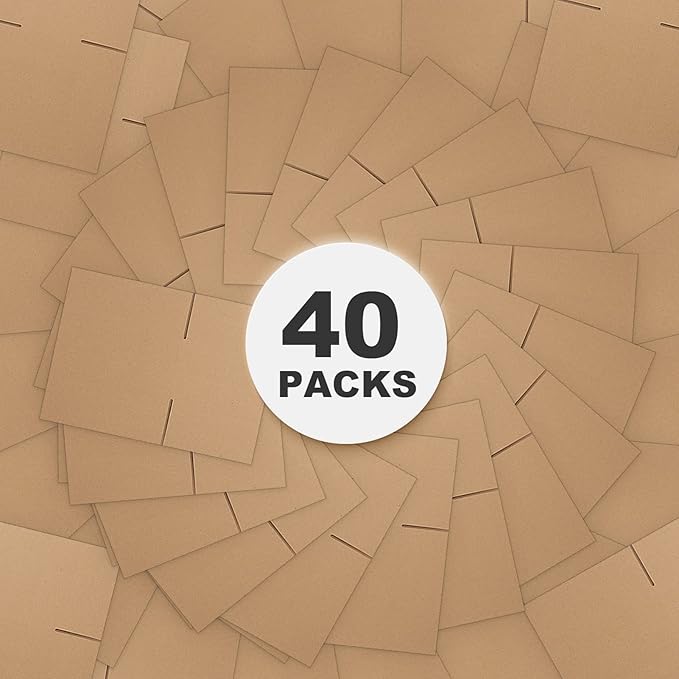 CRUGLA 40 Packs 8x8x4 Shipping Boxes Corrugated Cardboard Boxes Mailers - Image 3