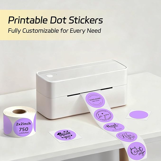 2 inch Dot Stickers Labels Circle Garage Sale Sticker 750Pcs Round Thermal - Image 2