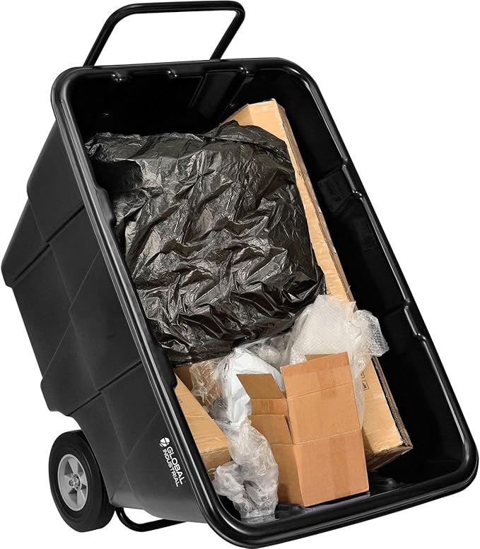Global Industrial Standard Duty Plastic Tilt Truck 1/2 Cubic Yard Capacity 850 - Image 8
