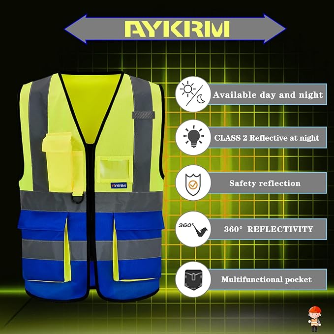 A-SAFETY High Visibility Reflective Safety Vest Customize Logo - Image 4