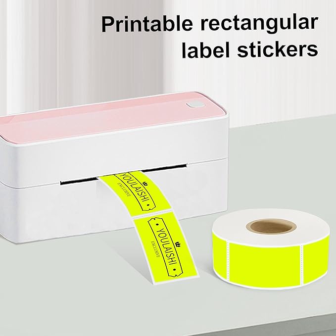 1x2 inch Label Stickers Roll for Thermal Printer 500PCS Colored Removable - Image 2