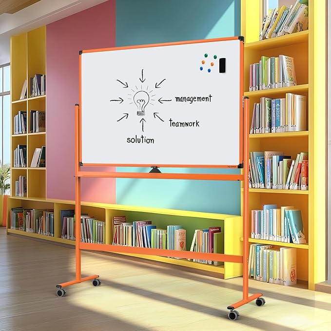 Large Dry-Erase Rolling Magnetic Whiteboard - Image 6