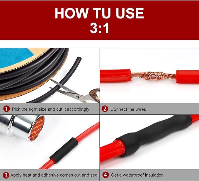 Chanzon 3:1 Ratio - 80ft Roll - Heat Shrink Tubing 5/8" - Marine Grade - Image 4