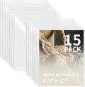 souG 15 Pack 8.5" x 11" Rigid Print Protectors, Paper Sleeves Photo Plastics by GSHYMXT