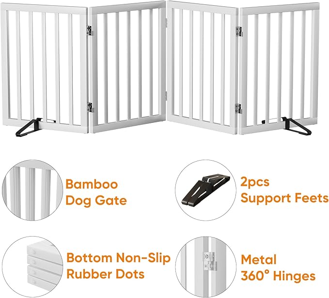 37-74" Wide Dog Gate 4 Panel Dog Gates - Image 5