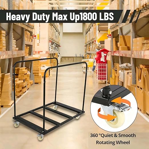 Folding Table Cart, 1800 LBS Heavy Duty Table Trolley - Image 4