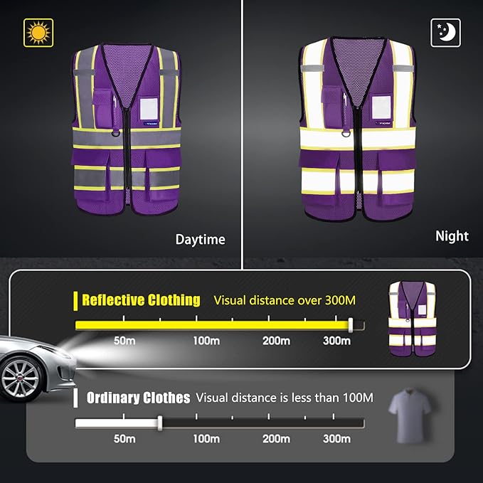 AYKRM 11 color High Vis Reflective Safety Vest - Image 5