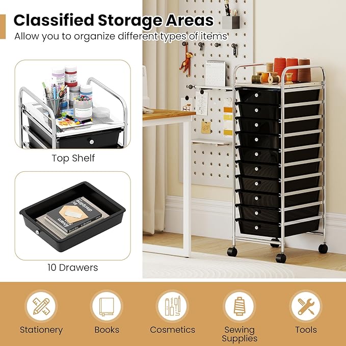 Giantex Rolling Storage Cart - Image 4