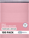 Light Pink Extra Large Poly Bubble Mailers 14.25x20 inch #7 | Self Seal Large by MAILERVIEW