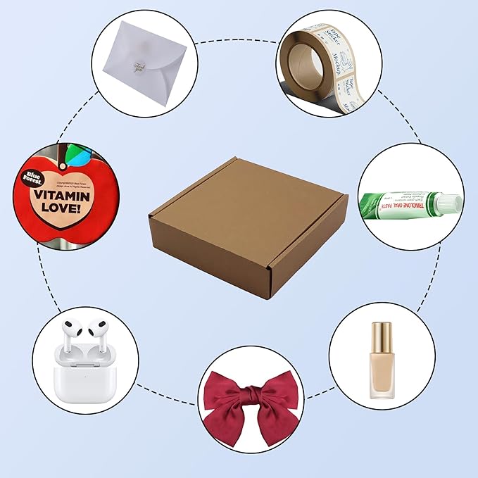 6x6x1.5 inch Small Shipping Boxes 50 Pack - Image 2