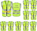 BeautyWill Custom Safety Vest Logo Class 2 High Visibility Reflevtive Vest by BeautyWill